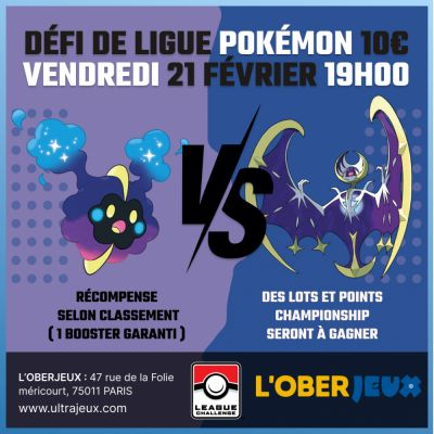 Evnements Pokmon Dfi de Ligue Pokmon - Vendredi 21 Fvrier  19h00 - Oberkampf