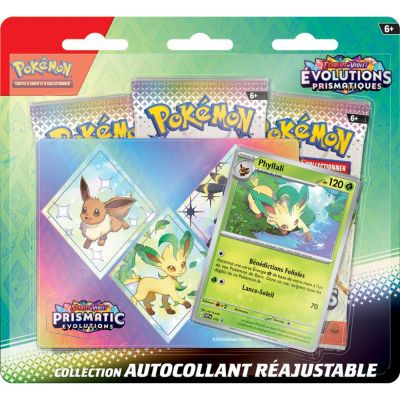 Tripack 3 Boosters Pokmon EV8.5 Ecarlate et Violet - Evolutions Prismatiques : Phyllali