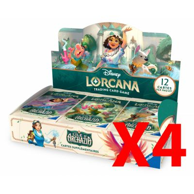 Boite de Boosters Franais Lorcana Display de 24 boosters : L'le d'Archazia - Lot de 4