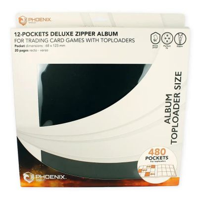 Portfolio PROBINDER - 12 Cases  Zip Album - SideLoad - Noir - 480 Cases pour TopLoader