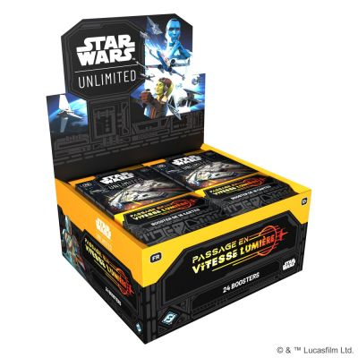 Boite de Boosters Franais Star Wars Unlimited Passage en Vitesse Lumire - Display de 24 Boosters