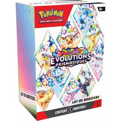 Bundle de 6 Boosters Pokmon EV8.5 Ecarlate et Violet - Evolutions Prismatiques - Bundle de 6 Boosters