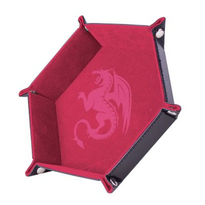 Ds et Gemmes Aventure Piste de Ds - Dragon Pink / Rose 19 x19 cm- Cuir et velours