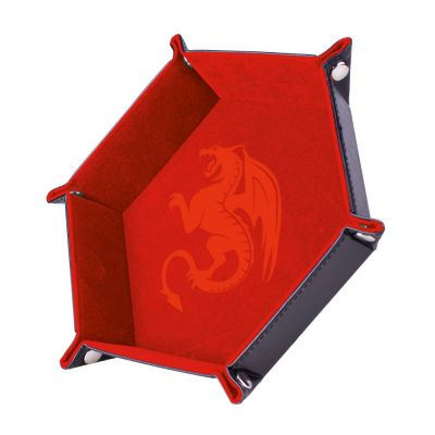 Ds et Gemmes Aventure Piste de Ds - Red dragon 19 x19 cm- Cuir et velours