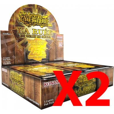 Boite de Boosters Franais Yu-Gi-Oh! La Rue du Quart de Sicle - Lot de 2