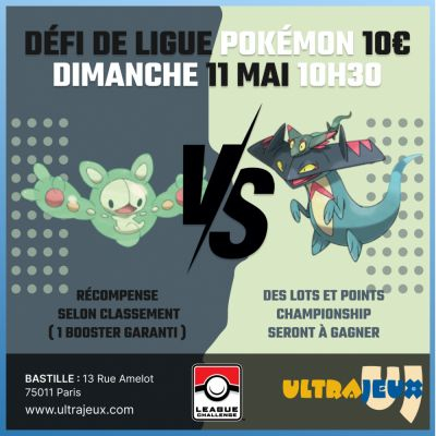 Evnements Pokmon Dfi de Ligue Pokmon - Dimanche 11 Mai  10h30 - Bastille