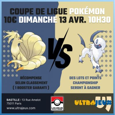 Evnements Pokmon Coupe de Ligue Pokmon - Dimanche 13 Avril 2025  10h30 - Bastille