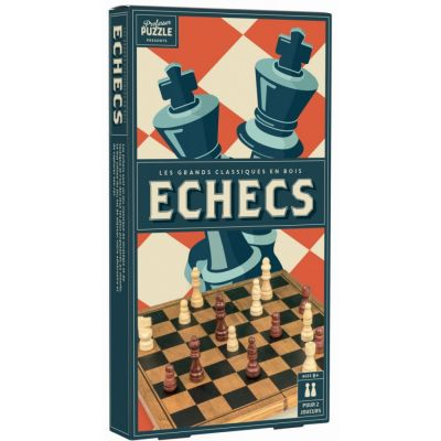 Jeu de Plateau Jeu  Deux Echecs Bois Vintage