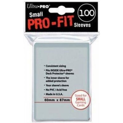 Protges Cartes Format JAP  Sous Protection Pro-fit Ultra-pro - Taille Small (transparentes Souples par 100)