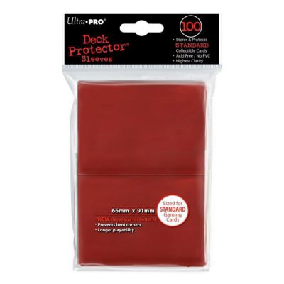 Protges Cartes Standard  Sleeves Ultra-pro Standard Par 100 Rouge