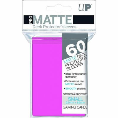 Protges Cartes Format JAP  Sleeves Ultra-pro Mini Par 60 Rose Ptant (Bright Pink) Matte
