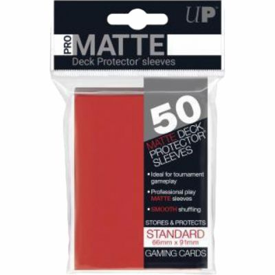 Protges Cartes Standard  Sleeves Ultra-pro Standard Par 50 Rouge Matte